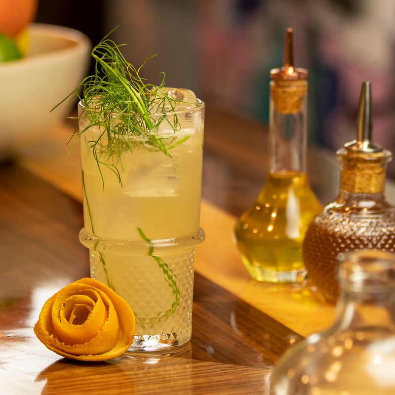 Colorful cocktails and full bar available at Grails Miami during Kick Art Workshop