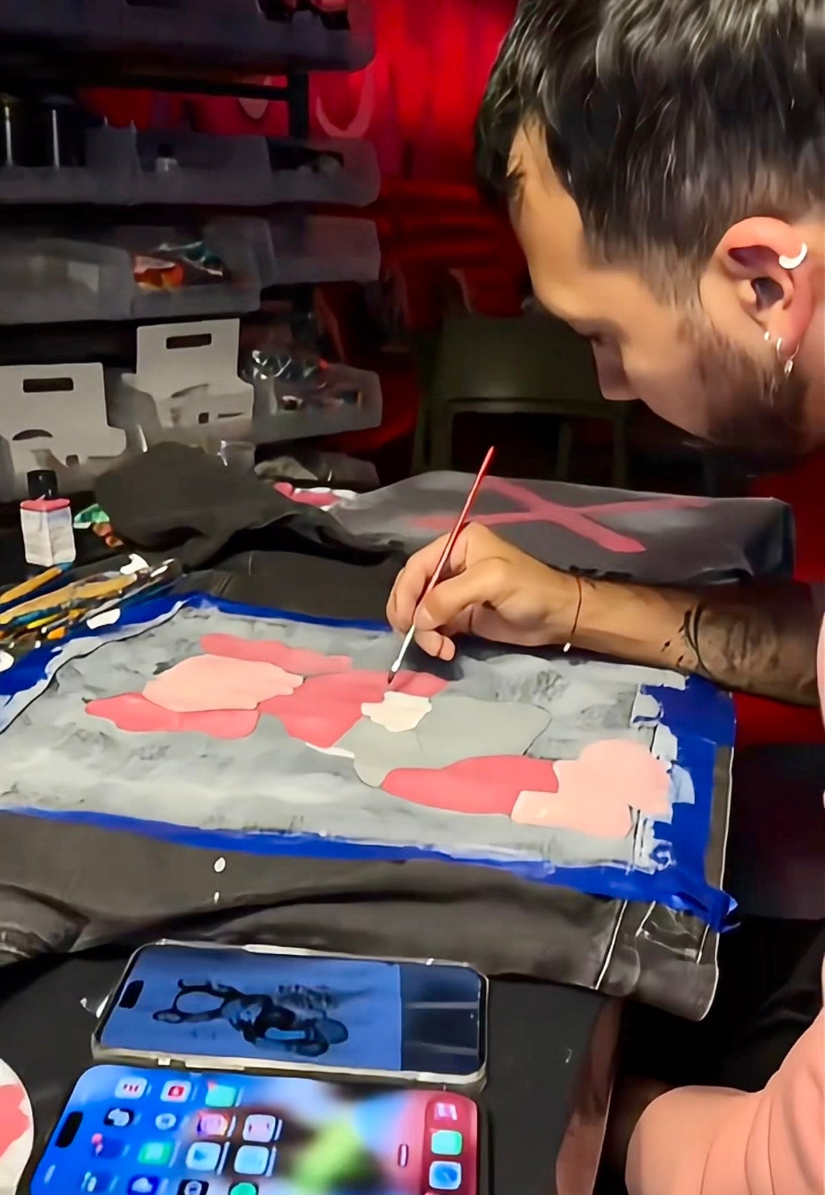 Custom wearable art made during a Kick Art clothing workshop in Wynwood
