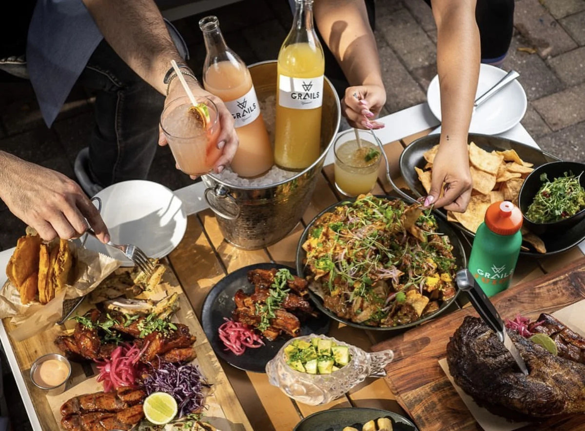 Grails Miami food menu available during a Kick Art sneaker workshop